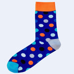 Bassin and Brown Spotted Socks - Blue Multi Coloured