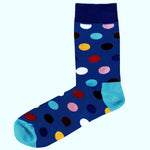 Bassin and Brown Spotted Socks - Blue Multi Coloured