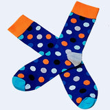 Bassin and Brown Spotted Socks - Blue Multi Coloured