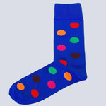 Bassin and Brown Vernon Multi Coloured Spotted Socks - Blue