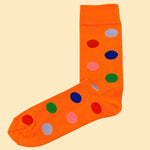 Bassin and Brown Vernon Multi Coloured Spotted Socks - Orange