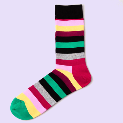 Bassin and Brown Leighton Men’s Striped Multi-Coloured Cotton Socks