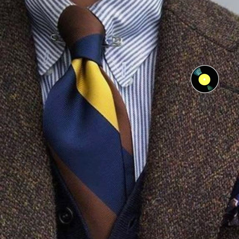 Black Vinyl Disc | Yellow Labelled | Lapel Pin | Bassin and Brown ...
