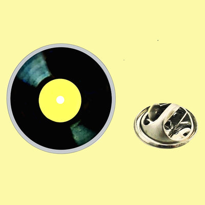Bassin And Brown Vinyl Disc Lapel Pin - Yellow and Black