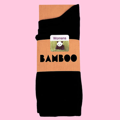 Bassin and Brown Women’s Bamboo Socks – Plain Black Three-Pack