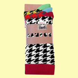 Bassin and Brown Women’s Bamboo Socks – Houndstooth Three-Pack (Assorted Colours)