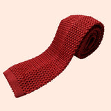 Bassin and Brown - Plain Knitted  - Silk Tie  - Mauve