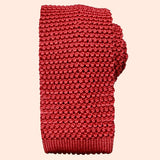 Bassin and Brown - Plain Knitted  - Silk Tie  - Mauve