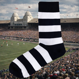 Bassin and Brown Osgood Hooped Stripe Socks - Navy and White