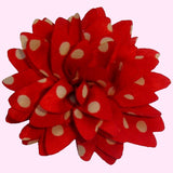 Bassin and Brown Spot Flower Jacket Lapel Pin - Red and Yellow