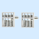 Bassin and Brown Abacus Silver Cufflinks