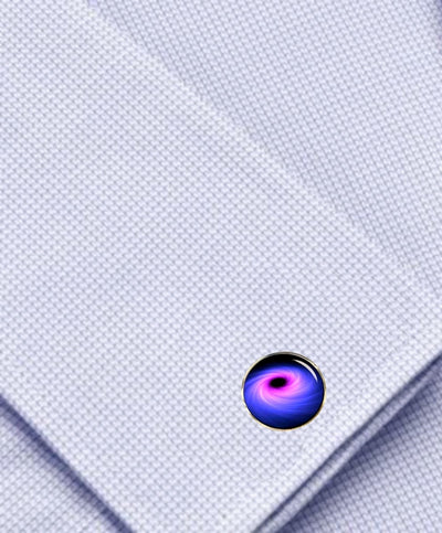 Bassin and Brown Black Hole Cufflinks - Navy/Blue/Purple