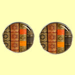 Bassin and Brown Books Cufflinks - Brown, Wine and Khaki