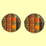 Bassin and Brown Books Cufflinks - Brown, Wine and Khaki