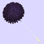 Bassin and Brown Purple Chrysanthemum Flower Jacket Lapel Pin
