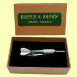 Bassin and Brown Darts Arrow Silver Tie Bar
