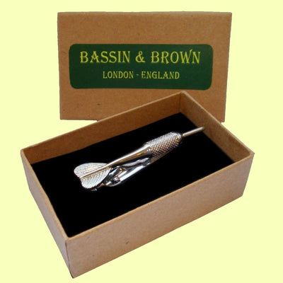 Bassin and Brown Darts Arrow Silver Tie Bar