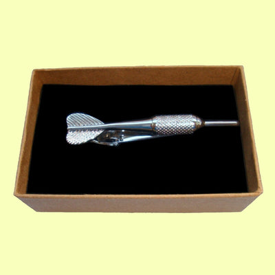 Bassin and Brown Darts Arrow Silver Tie Bar