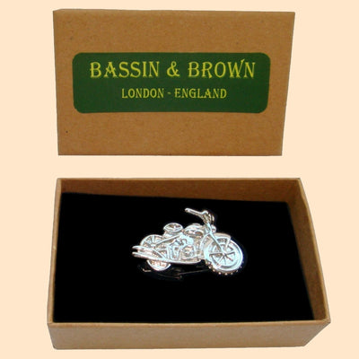 Bassin and Brown Silver Motorbike Tie Bar