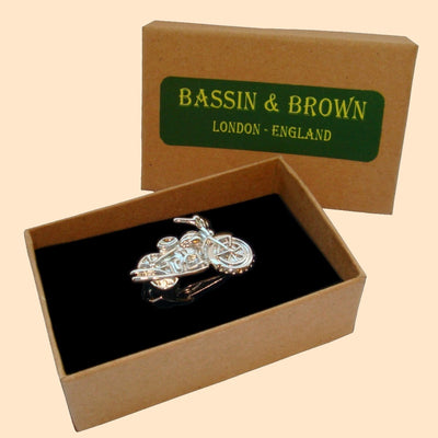Bassin and Brown Silver Motorbike Tie Bar