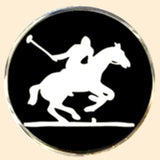 Bassin and Brown Polo Player Cufflinks - Black and White