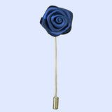 Bassin and Brown Rose Navy Jacket Lapel Pin