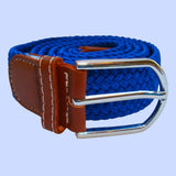 Bassin and Brown Plain Elasticated Woven Belt - Royal Blue