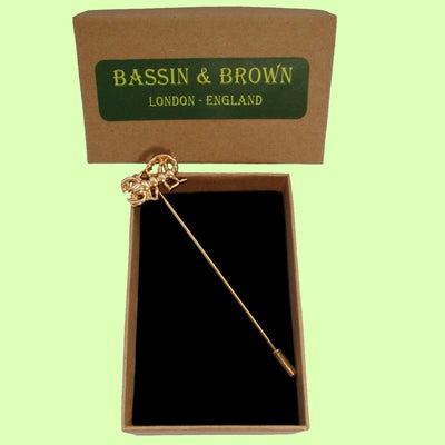 Bassin and Brown Gold Scorpion Jacket Lapel Pin