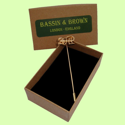 Bassin and Brown Gold Scorpion Jacket Lapel Pin