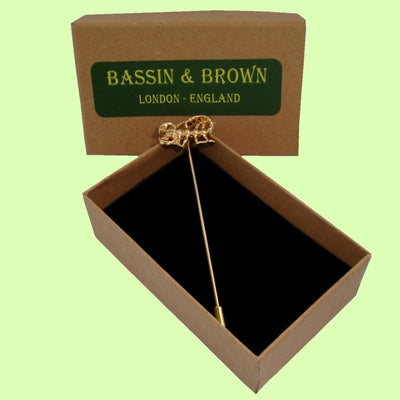 Bassin and Brown Gold Scorpion Jacket Lapel Pin