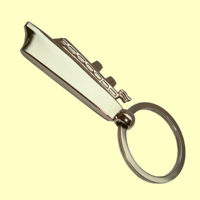 Bassin and Brown Silver Ship Keyring