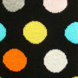 Bassin and Brown Spotted Multi Coloured Socks - Black, Orange, Lemon, Grey and White