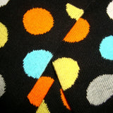 Bassin and Brown Spotted Multi Coloured Socks - Black, Orange, Lemon, Grey and White