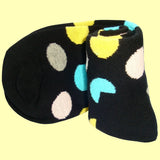 Bassin and Brown Spotted Multi Coloured Socks - Black, Orange, Lemon, Grey and White