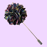 Bassin and Brown Tartan Jacket Lapel Pin - Navy/Red/Yellow