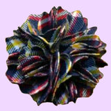 Bassin and Brown Tartan Jacket Lapel Pin - Navy/Red/Yellow