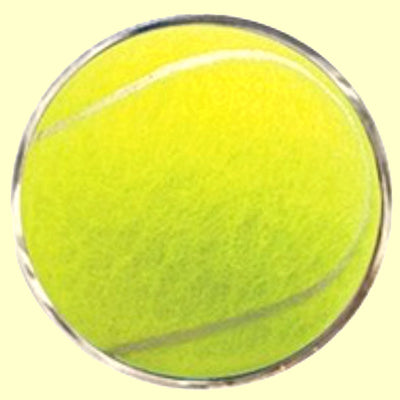 Bassin and Brown Tennis Ball Cufflinks - Yellow