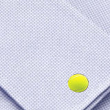 Bassin and Brown Tennis Ball Cufflinks - Yellow
