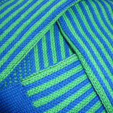 Bassin and Brown - Vertical Stripe Cotton Socks - Blue and Green