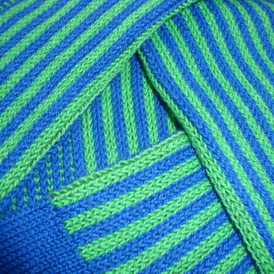 Bassin and Brown Vertical Stripe Cotton Socks - Blue and Green