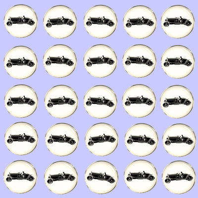 Bassin and Brown Vintage Motorcar Cufflinks- White/Black