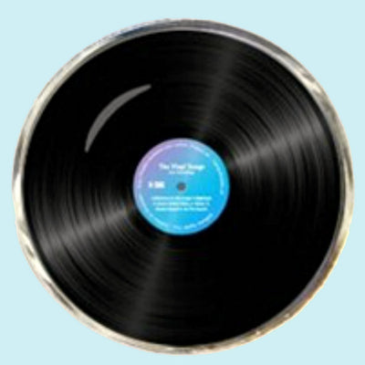 Bassin and Brown Vinyl Disc Cufflinks - Black and Blue