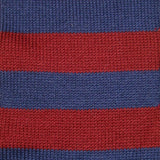 Bassin and Brown Hooped Stripe Cotton Socks - Wine/Deep Blue