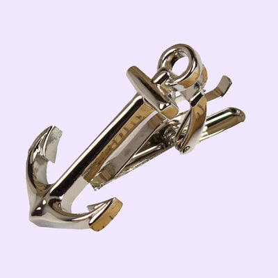 Bassin and Brown Anchor Tie Bar - Silver