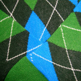 Bassin and Brown Argyle Socks - Green and Blue