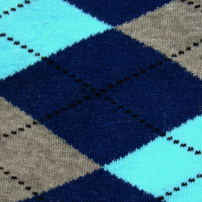 Bassin and Brown Argyle Socks Grey/Navy/Light Blue