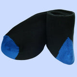 Bassin and Brown Heel & Toe Cotton Socks - Black and Blue