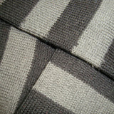Bassin and Brown Hooped Stripe Cotton Socks - Black and Grey