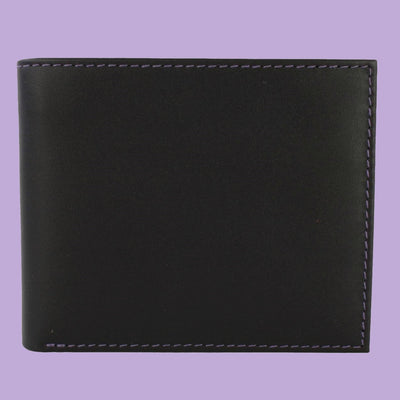 Bassin and Brown Billfold 8 Card Slot Wallet - Black and Purple