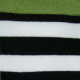 Bassin and Brown Hooped Stripe and Heel and Toe Socks - Black, White, Wine and Green